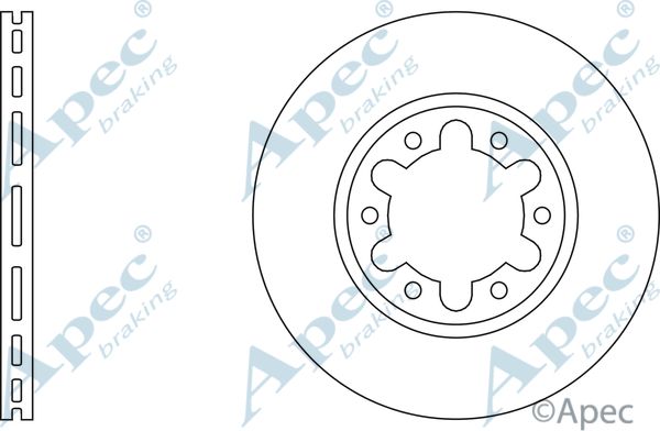 APEC BRAKING Тормозной диск DSK529